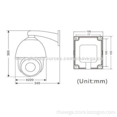 1/2.8-inch Sony CMOS, 10x OPtical Digital Zoom 6" Smart IR High Speed PTZ Camera